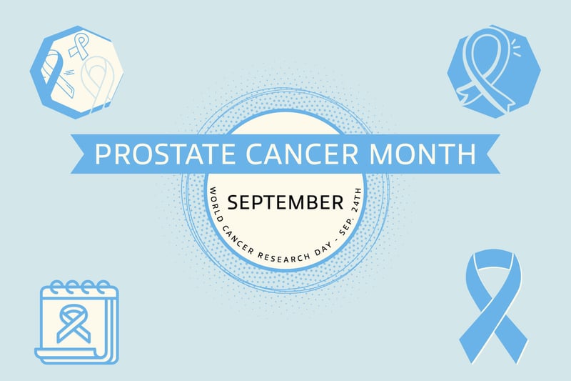 Graphic promoting a prostate cancer awareness month event