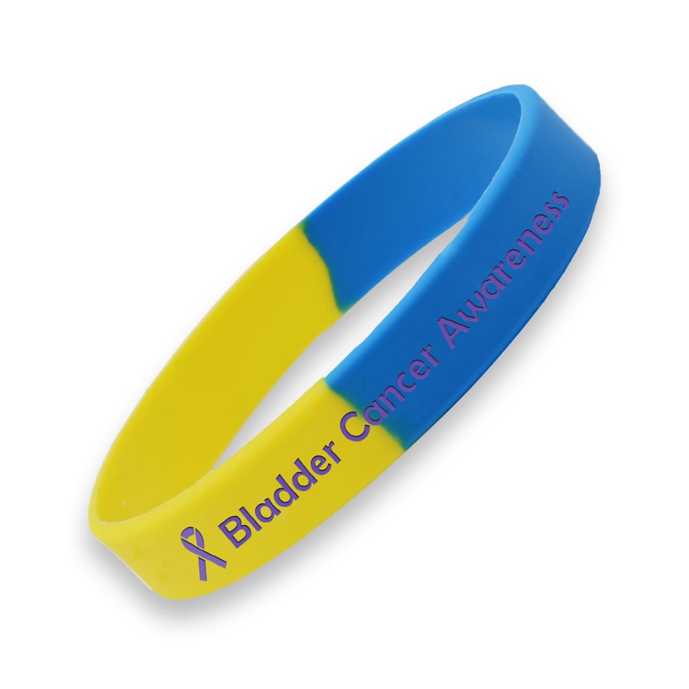 Bladder Health Ribbon Support Blue Purple Yellow: The Bladder Cancer Ribbon