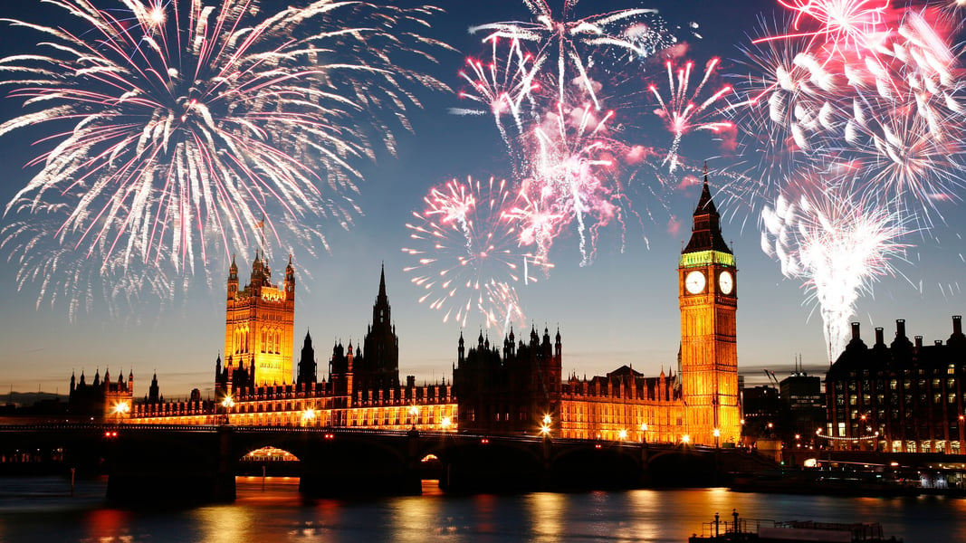 Image of Guy Fawkes holiday fireworks in the United Kingdom