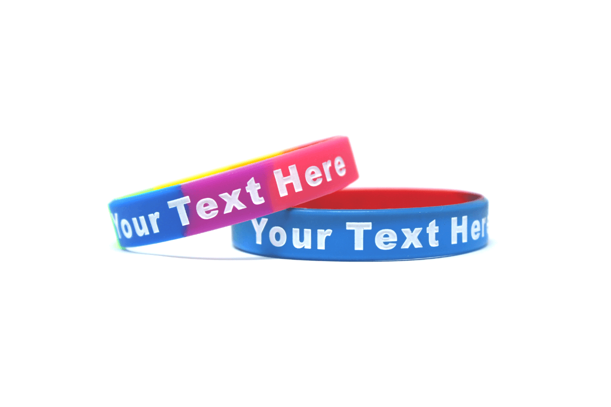 colored ink injected wristbands 