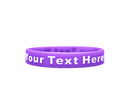 lupus awareness purple wristband.