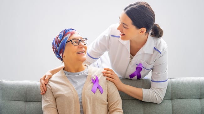 Image of a cancer patient at a cancer screening for cancer diagnosis and prevention