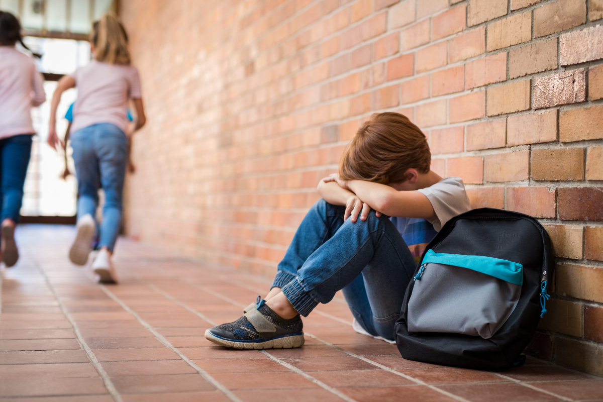 Stop Bullying Build Awareness Kid Crying On The Ground