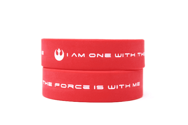 I am one with the Force. The Force is with me wristbands