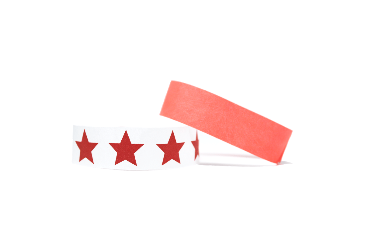 red tyvek wristbands 