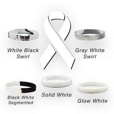 Ribbon Color and Wristband Colors Available For Lung Cancer