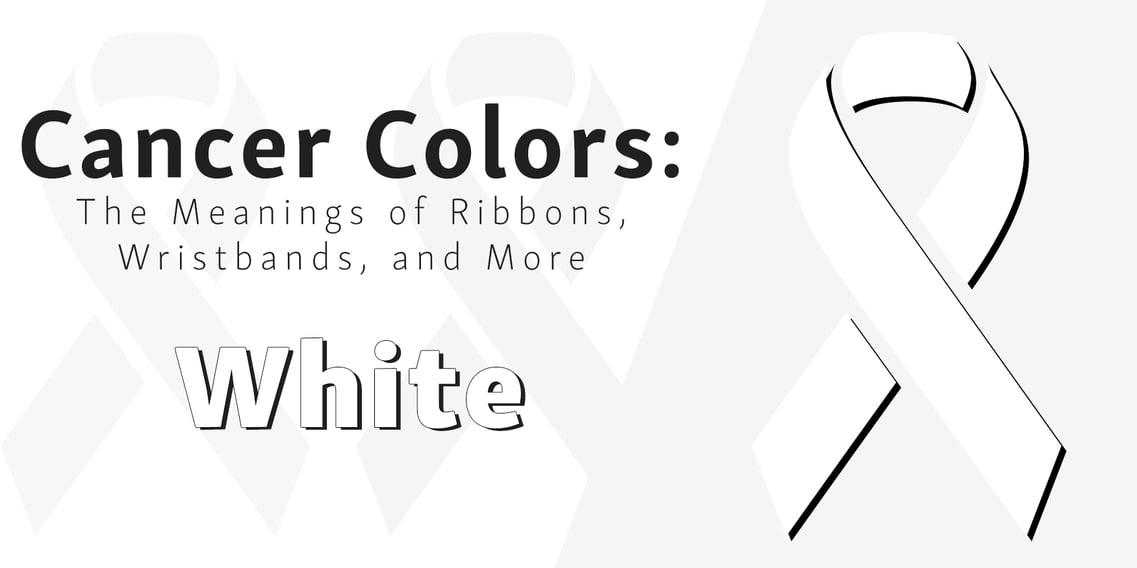Banner With White Awareness Ribbons