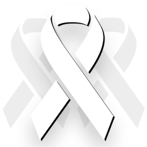 A picture of a lung cancer ribbon