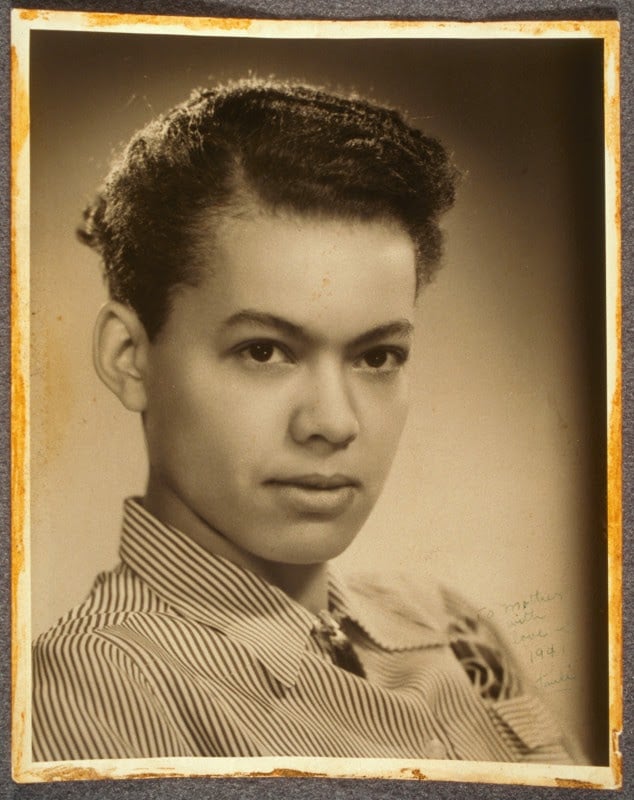 Photo of a young, masculine-looking Pauli Murray