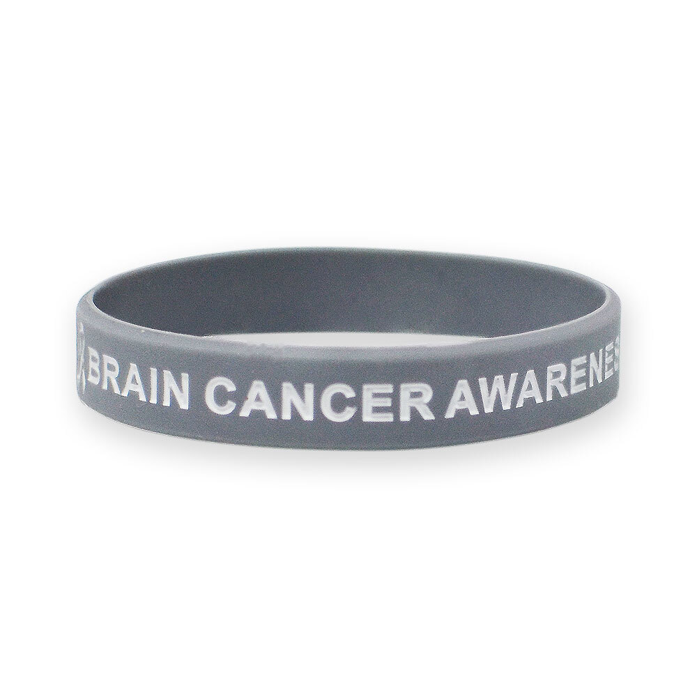 Gray Brain Cancer Awareness Wristband